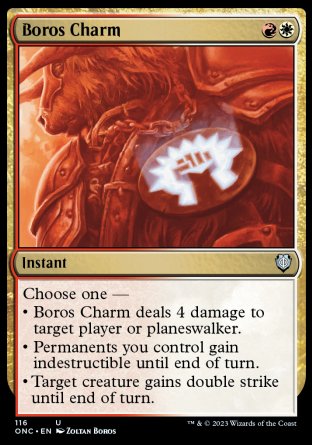 (116) Magic The Gathering Commander: Phyrexia: All Will Be One Single: Boros Charm  Uncommon