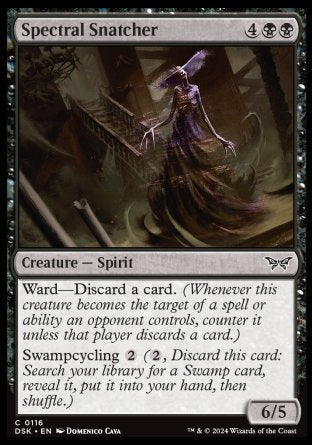 (116) Magic The Gathering Duskmourn: House of Horror Single: Spectral Snatcher  Common