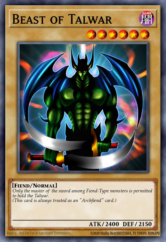 (236) YuGiOh TCG LCJW: Legendary Collection 4: Mega Pack Single: Beast of Talwar  Rare