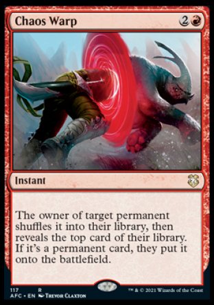 (117) Magic The Gathering Commander: Adventures in the Forgotten Realms Single: Chaos Warp  Rare