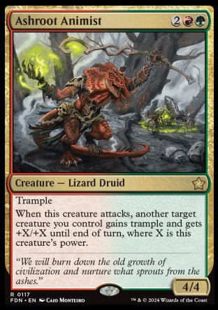 (117) Magic The Gathering Magic: The Gathering Foundations Single: Ashroot Animist  Rare