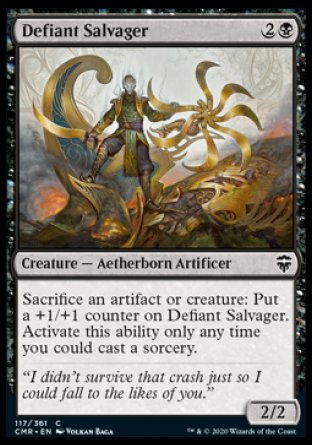 (117/361) Magic The Gathering Commander Legends Single: Defiant Salvager Holo Common