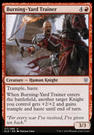 (117/269) Magic The Gathering Throne of Eldraine Single: Burning-Yard Trainer  Uncommon