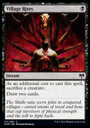 (117/285) Magic The Gathering Kaldheim Single: Village Rites Holo Common