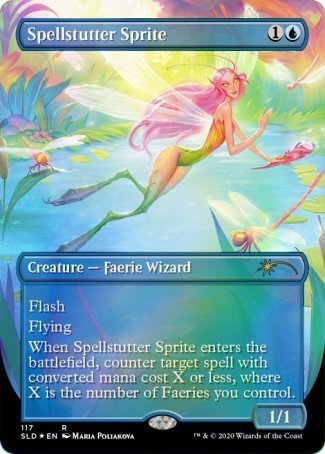 (117) Magic The Gathering Secret Lair Drop Series Single: Spellstutter Sprite Holo Rare
