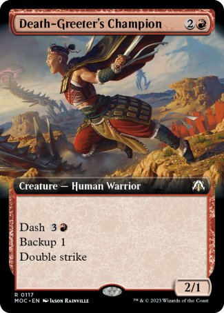 (117) Magic The Gathering Commander: March of the Machine: Extras Single: Death-Greeter's Champion Holo Rare