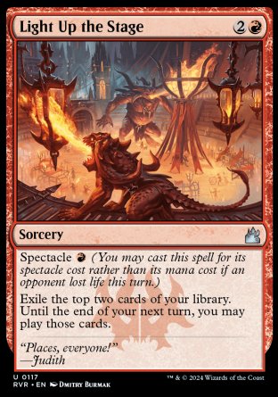 (117) Magic The Gathering Ravnica Remastered Single: Light Up the Stage  Uncommon