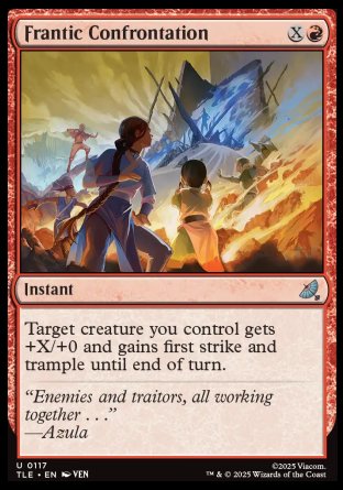 (117) Magic The Gathering Magic: The Gathering | Avatar: The Last Airbender: Eternal Single: Frantic Confrontation Holo Uncommon