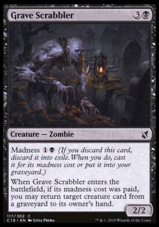 (117) Magic The Gathering Commander 2019 Single: Grave Scrabbler  Common