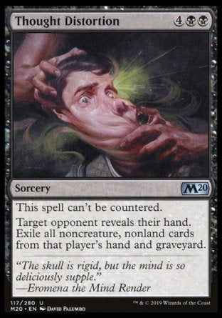 (117/280) Magic The Gathering Core 2020 Single: Thought Distortion Holo Uncommon