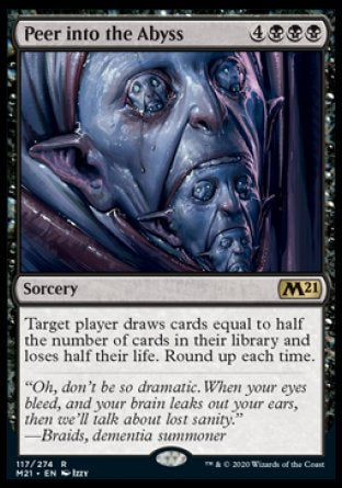 (117) Magic The Gathering Core 2021: Promos Single: Peer into the Abyss (V.1)  Rare