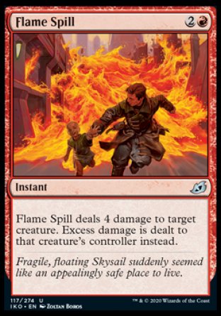 (117/274) Magic The Gathering Ikoria: Lair of Behemoths Single: Flame Spill Holo Uncommon