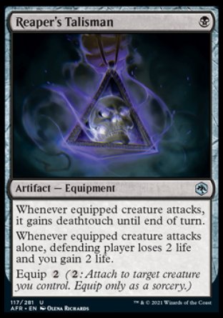 (117) Magic The Gathering Adventures in the Forgotten Realms Single: Reaper's Talisman  Uncommon