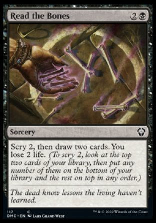 (117) Magic The Gathering Commander: Dominaria United Single: Read the Bones  Common