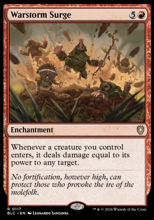 (117) Magic The Gathering Commander: Bloomburrow Single: Warstorm Surge  Rare
