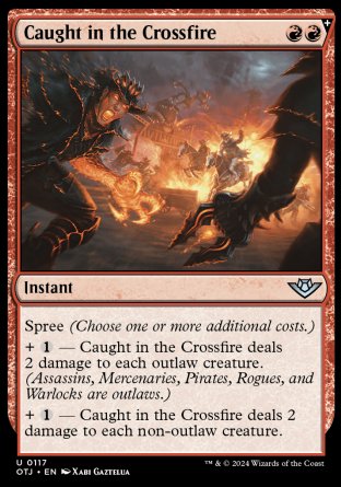 (117) Magic The Gathering Outlaws of Thunder Junction Single: Caught in the Crossfire  Uncommon