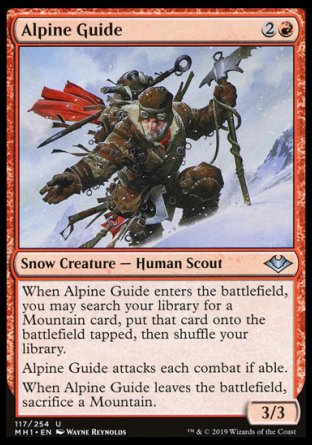 (117/254) Magic The Gathering Modern Horizons Single: Alpine Guide  Uncommon