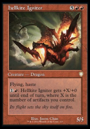(117) Magic The Gathering Commander: The Brothers' War Single: Hellkite Igniter  Rare
