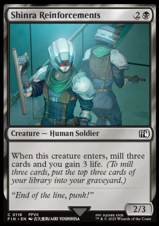 (118) Magic The Gathering Magic: The Gathering - FINAL FANTASY Single: Shinra Reinforcements Holo Common