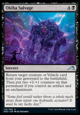 (118) Magic The Gathering Kamigawa: Neon Dynasty Single: Okiba Salvage Holo Uncommon