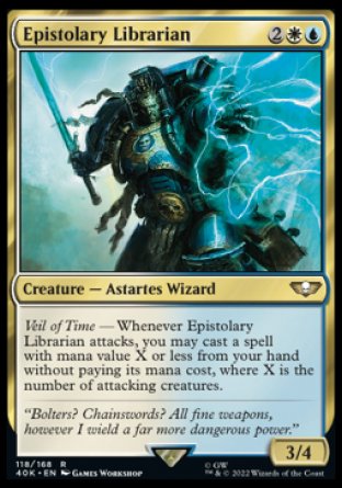 (118) Magic The Gathering Universes Beyond: Warhammer 40000 Single: Epistolary Librarian Holo Rare