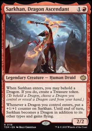 (118) Magic The Gathering Tarkir: Dragonstorm: Promos Single: Sarkhan, Dragon Ascendant (V.2)  Holo Rare