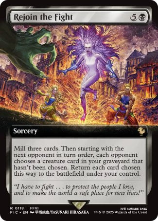 (118) Magic The Gathering Commander: Magic: The Gathering - FINAL FANTASY: Extras Single: Rejoin the Fight Holo Rare