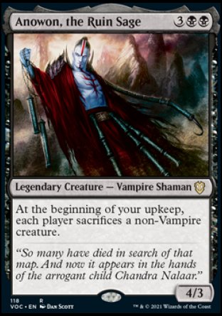 (118) Magic The Gathering Commander: Innistrad: Crimson Vow Single: Anowon, the Ruin Sage  Rare