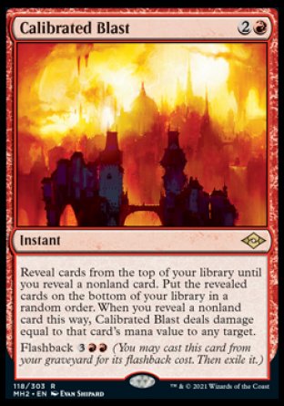 (118) Magic The Gathering Modern Horizons 2 Single: Calibrated Blast  Rare