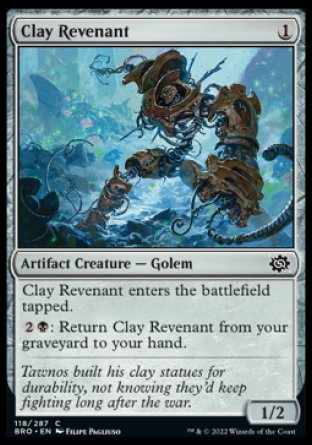 (118) Magic The Gathering The Brothers' War Single: Clay Revenant Holo Common