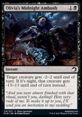 (118) Magic The Gathering Innistrad: Midnight Hunt Single: Olivia's Midnight Ambush  Common
