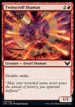 (118) Magic The Gathering Strixhaven: School of Mages Single: Twinscroll Shaman  Common