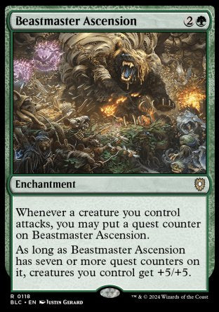 (118) Magic The Gathering Commander: Bloomburrow Single: Beastmaster Ascension  Rare