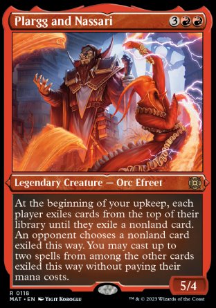 (118) Magic The Gathering March of the Machine: The Aftermath: Extras Single: Plargg and Nassari (V.2) Holo Rare