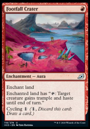 (118/274) Magic The Gathering Ikoria: Lair of Behemoths Single: Footfall Crater Holo Uncommon