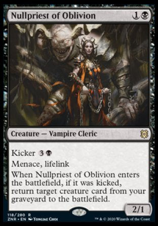 (118) Magic The Gathering Zendikar Rising: Promos Single: Nullpriest of Oblivion (V.1)  Rare