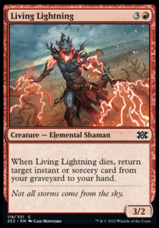 (118) Magic The Gathering Double Masters 2022 Single: Living Lightning Holo Common