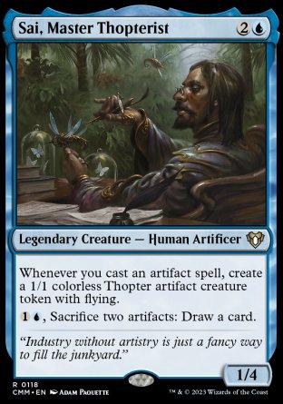 (118) Magic The Gathering Commander Masters Single: Sai, Master Thopterist  Rare