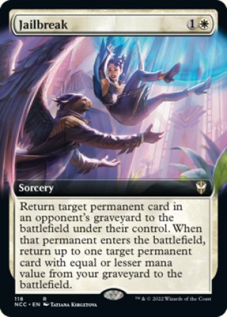 (118) Magic The Gathering Commander: Streets of New Capenna: Extras Single: Jailbreak  Rare