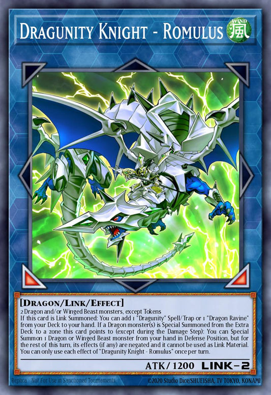 (145) YuGiOh TCG MP20: 2020 Tin of Lost Memories Mega Pack Single: Dragunity Knight - Romulus  Secret Rare