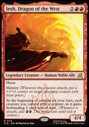 (119) Magic The Gathering Magic: The Gathering | Avatar: The Last Airbender: Eternal Single: Iroh, Dragon of the West (V.1)  Rare