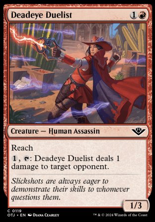 (119) Magic The Gathering Outlaws of Thunder Junction Single: Deadeye Duelist  Holo Common
