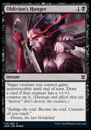 (119/280) Magic The Gathering Zendikar Rising Single: Oblivion's Hunger  Common
