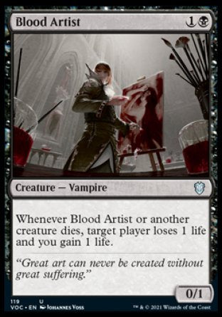 (119) Magic The Gathering Commander: Innistrad: Crimson Vow Single: Blood Artist  Uncommon