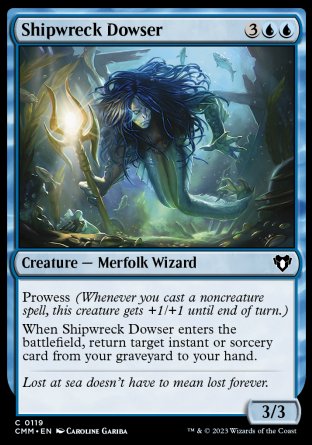 (119) Magic The Gathering Commander Masters Single: Shipwreck Dowser Holo Common