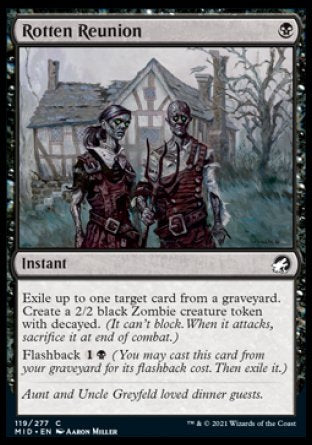 (119) Magic The Gathering Innistrad: Midnight Hunt Single: Rotten Reunion Holo Common