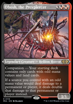 (119) Magic The Gathering Multiverse Legends Single: Obosh, the Preypiercer (V.2)  Rare