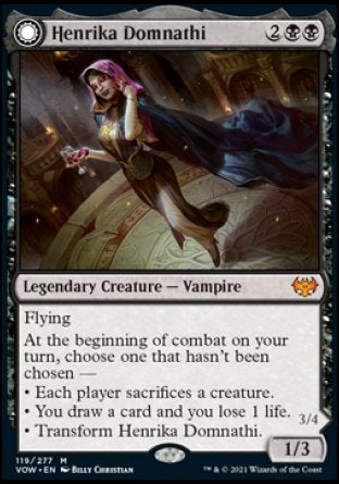 (119) Magic The Gathering Innistrad: Crimson Vow Single: Henrika Domnathi // Henrika, Infernal Seer  Mythic