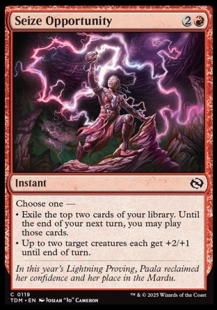 (119) Magic The Gathering Tarkir: Dragonstorm Single: Seize Opportunity  Common
