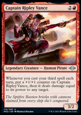 (119) Magic The Gathering Modern Horizons 2 Single: Captain Ripley Vance  Uncommon